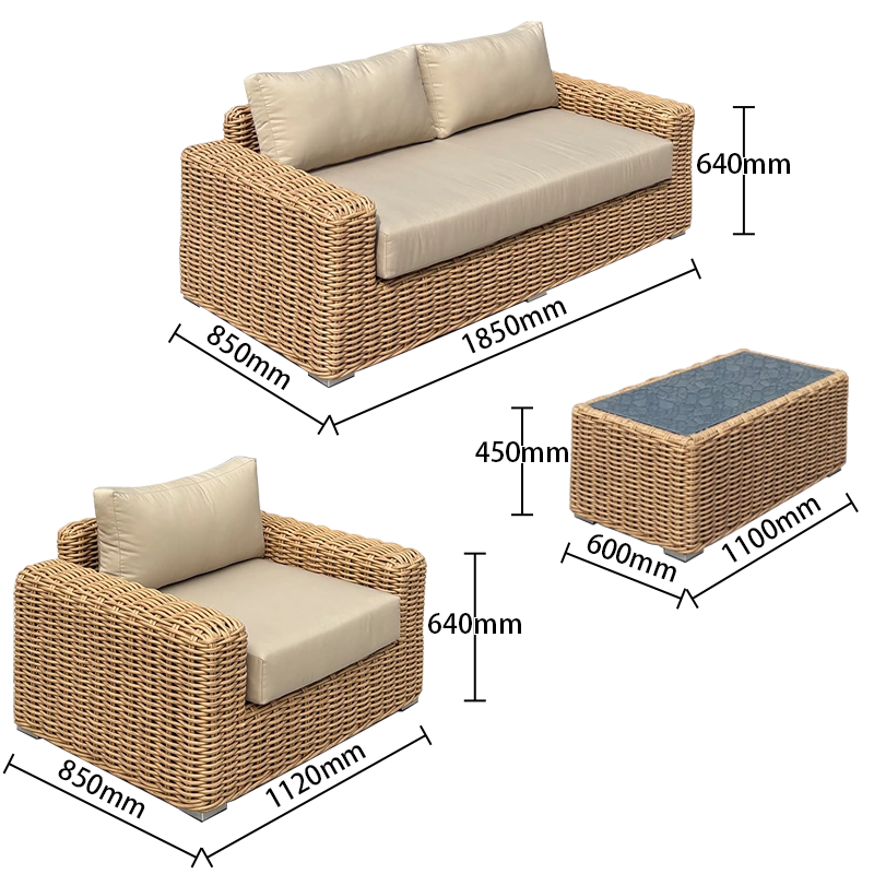 Garden Sofas Rattan Complete Set