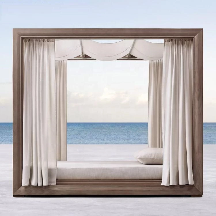 Outdoor Teak Wood Sunbed