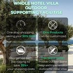 Outdoor Garden Teak Rope Daybed