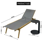 Aluminum Grey Mesh Sun Loungers