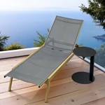 Aluminum Grey Mesh Sun Loungers