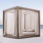 Outdoor Teak Wood Sunbed