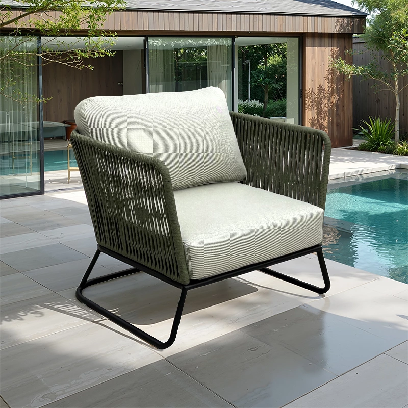 Teak Wood Rope Frame Sofa Set