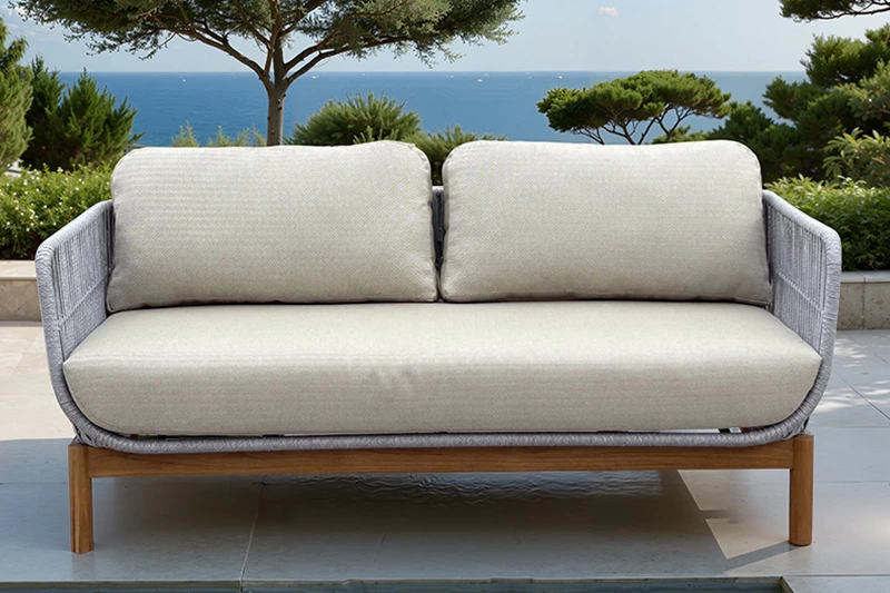 Teak Wood Rope Frame Sofa Set